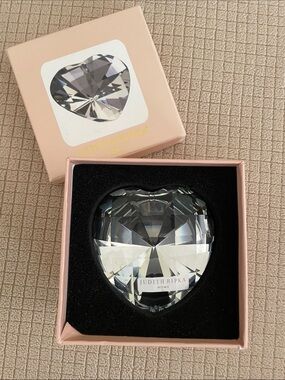Judith Ripka Clear Crystal Heart Paperweight NIB!